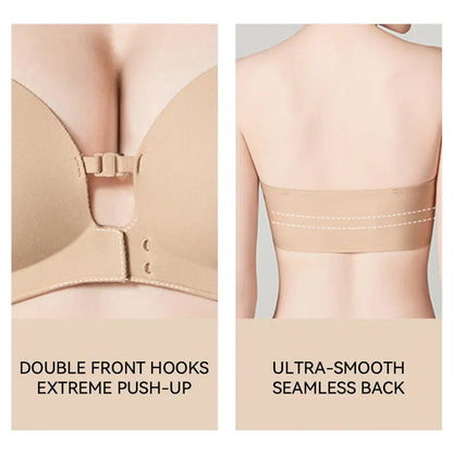 Strapless Front Closure Push-Up Bra