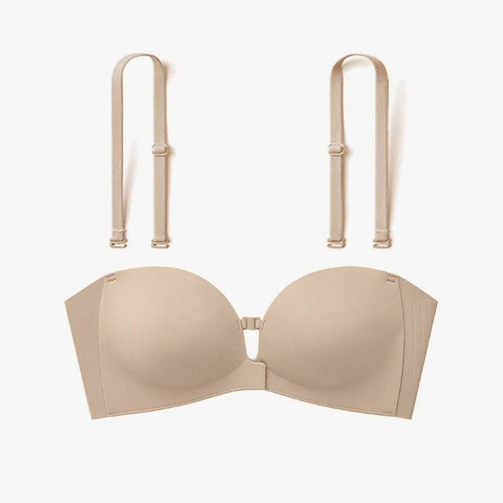 Strapless Front Closure Push-Up Bra